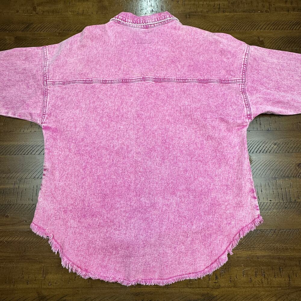 Celebrity Pink Women's Button Up Jeans Shirt Collared Long Sleeves Size M - Picture 6 of 16